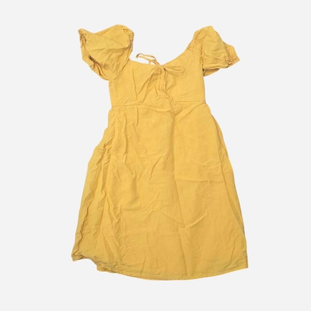 Japan women's Size S yellow smocked sun dress